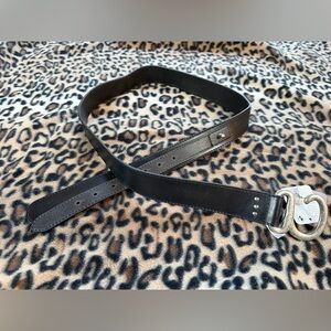 Free People Black Leather Belt with Silver Buckle 🖤🖤🖤